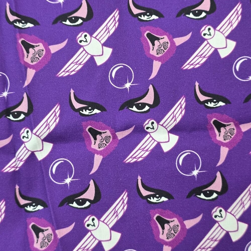 Jim Hensons Labyrinth Purple Short Sleeve Button-Up Shirt Mens Medium - Picture 5 of 8